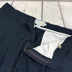 Vintage Augusta National Golf Shop Shorts Mens 40x7 Navy‎ Blue Pleated Logo
